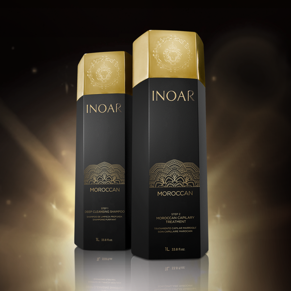 INOAR Brazilian Keratin Morrocan Treatment Blow Dry System 2 X 1 Litres