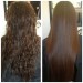before and after Omniá Coffee Hair Reducer Treatment Kit Formaldehyde Free